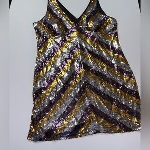 Dots Multicolor Sequin dress Sz 2x